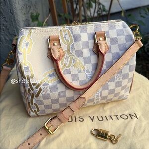 Louis Vuitton Nautical Damier Azur Speedy Bandoulière 25